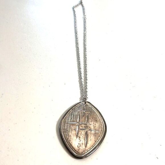 1974 TOWLE Sterling Silver Pendant Necklace - Two-Sided Beauty Vintage - Picture 3 of 4